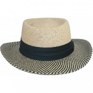 Fedoras Men's Toyo Gambler with Black Band - One Size - Natural Black - CE115VTPQNX $30.67