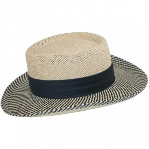 Fedoras Men's Toyo Gambler with Black Band - One Size - Natural Black - CE115VTPQNX $30.67