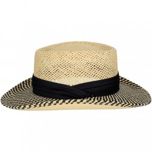 Fedoras Men's Toyo Gambler with Black Band - One Size - Natural Black - CE115VTPQNX $30.67