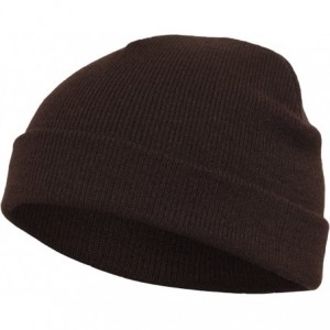 Skullies & Beanies Heavyweight Knitted Beanie- Unisex- 1500KC - Brown - CB11IOD3UQ3 $21.87