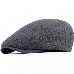 Newsboy Caps Knitted Driving Duckbill Newsboy - Gray - CC18K7C5GD5 $10.97