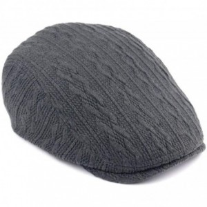 Newsboy Caps Knitted Driving Duckbill Newsboy - Gray - CC18K7C5GD5 $10.97