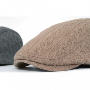 Newsboy Caps Knitted Driving Duckbill Newsboy - Gray - CC18K7C5GD5 $10.97