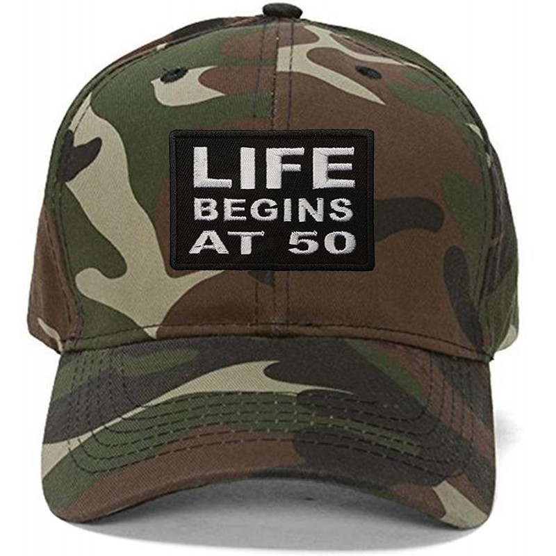 Baseball Caps 50 Hat - Cap 50th Mom Dad Grandma Grandpa Gift - Camo - CB18DX8UXUC $19.46