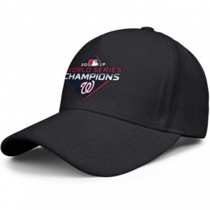 Baseball Caps Men's Women's 2019-world-series-baseball-championships-w-logo-Nats Cap Printed Hats Workout Caps - Black-7 - CL...