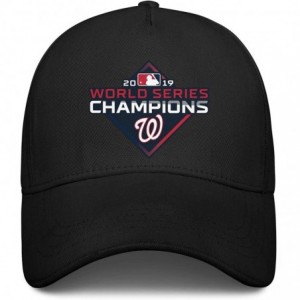 Baseball Caps Men's Women's 2019-world-series-baseball-championships-w-logo-Nats Cap Printed Hats Workout Caps - Black-7 - CL...