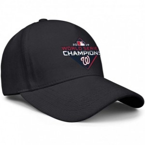 Baseball Caps Men's Women's 2019-world-series-baseball-championships-w-logo-Nats Cap Printed Hats Workout Caps - Black-7 - CL...