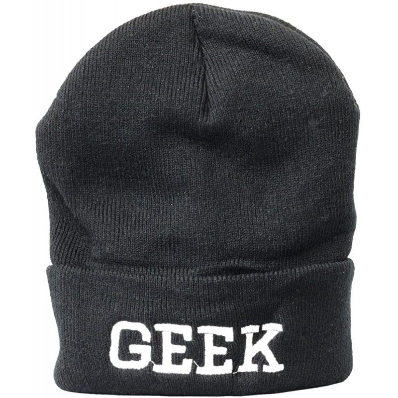 Skullies & Beanies Unisex Beanie - Geek [Blk] - CF17XMLKL3T $11.20