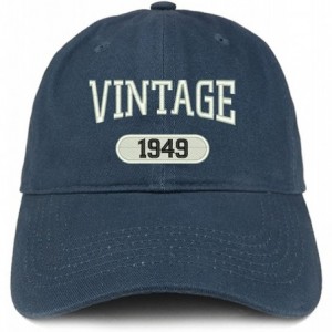 Baseball Caps Vintage 1949 Embroidered 71st Birthday Relaxed Fitting Cotton Cap - Navy - C912OBVHDZL $19.71