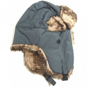 Bomber Hats Faux Fur Fashion Aviator Winter Hat - Gray - C3127OP29TF $18.16