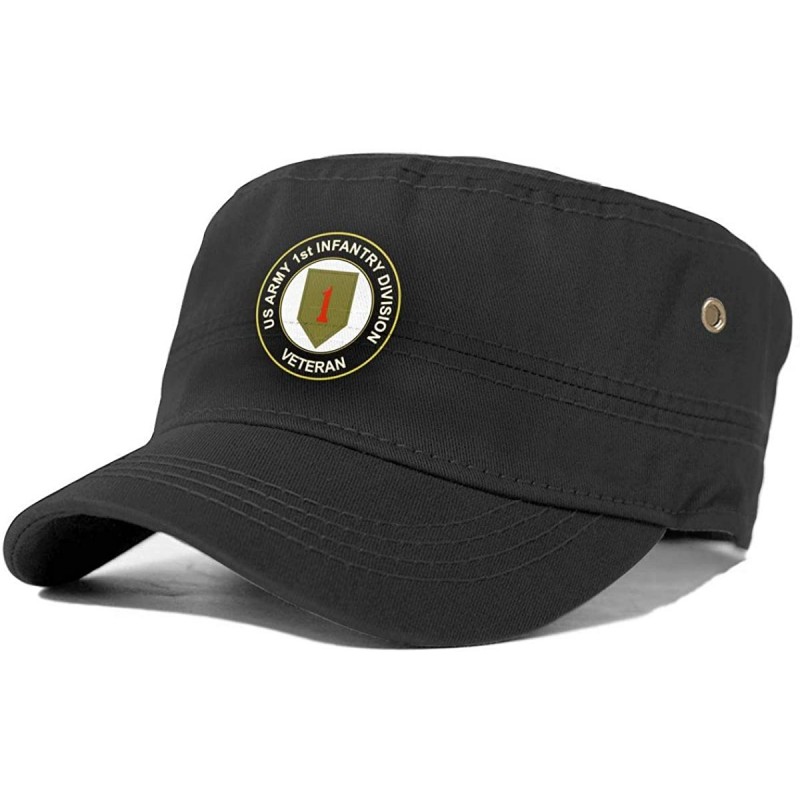 Baseball Caps US Army Veteran 1st Infantry Division Man's Classics Cap Women's Fashion Hat Chapeau - Black - CU18AK5TXTS $14.88