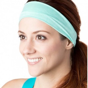 Headbands Xflex Crushed Adjustable & Stretchy Wide Softball Headbands for Women & Girls - Lightweight Crushed Mint - C717X6HU...