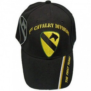 Baseball Caps 1st CAV Cap Cavalry Division Black Hat First Team and BCAH Bumper Sticker - CS11XA9XB7D $12.97