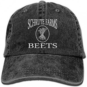 Baseball Caps Men's & Women's Schrute Farms Beets Funny Baseball Cap Washed Vintage Trucker Dad Hat - Beets - Black - CQ186C3...