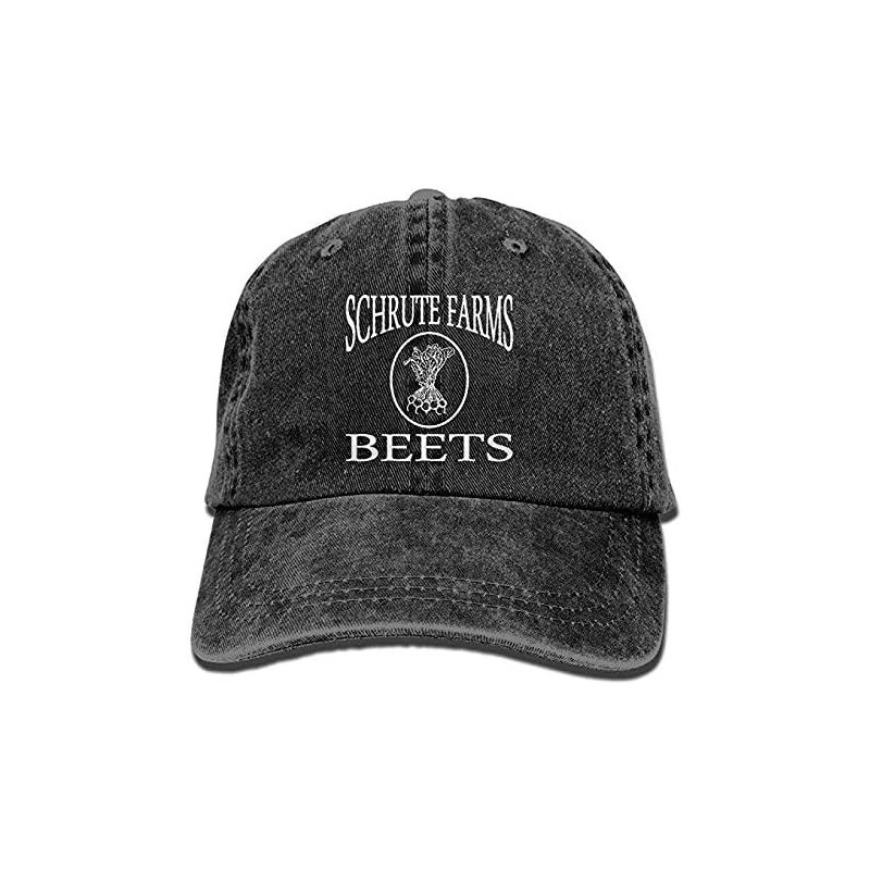 Baseball Caps Men's & Women's Schrute Farms Beets Funny Baseball Cap Washed Vintage Trucker Dad Hat - Beets - Black - CQ186C3...