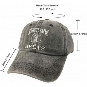 Baseball Caps Men's & Women's Schrute Farms Beets Funny Baseball Cap Washed Vintage Trucker Dad Hat - Beets - Black - CQ186C3...