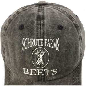 Baseball Caps Men's & Women's Schrute Farms Beets Funny Baseball Cap Washed Vintage Trucker Dad Hat - Beets - Black - CQ186C3...