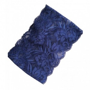 Headbands Stretch Headbands for Women Lace Headcovering for Women Lace Headwrap (Navy-2) - Navy-2 - CC18M7TAKQ5 $10.43