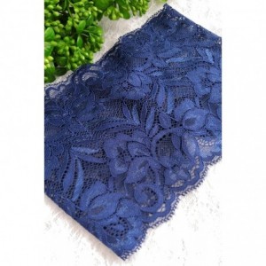 Headbands Stretch Headbands for Women Lace Headcovering for Women Lace Headwrap (Navy-2) - Navy-2 - CC18M7TAKQ5 $10.43