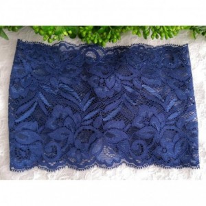 Headbands Stretch Headbands for Women Lace Headcovering for Women Lace Headwrap (Navy-2) - Navy-2 - CC18M7TAKQ5 $10.43