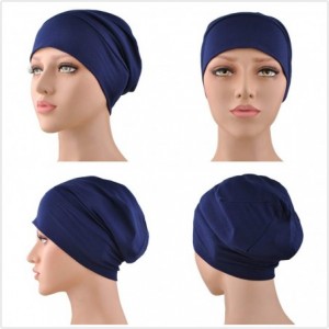 Skullies & Beanies Womens Sleeping 2 Pack Bonnet Slouchy - Dark Blue & Light Gray - CS19655N4NG $11.11