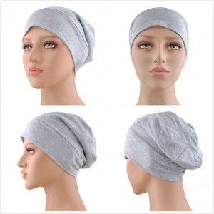 Skullies & Beanies Womens Sleeping 2 Pack Bonnet Slouchy - Dark Blue & Light Gray - CS19655N4NG $11.11