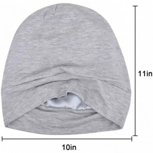 Skullies & Beanies Womens Sleeping 2 Pack Bonnet Slouchy - Dark Blue & Light Gray - CS19655N4NG $11.11