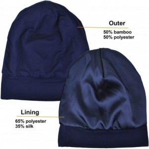 Skullies & Beanies Womens Sleeping 2 Pack Bonnet Slouchy - Dark Blue & Light Gray - CS19655N4NG $11.11