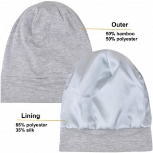 Skullies & Beanies Womens Sleeping 2 Pack Bonnet Slouchy - Dark Blue & Light Gray - CS19655N4NG $11.11