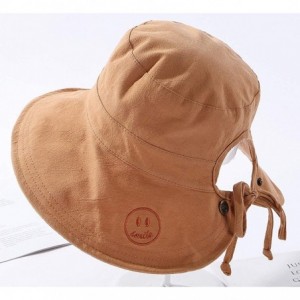 Sun Hats Womens Ponytail Summer Sun Hat Wide Brim UV Protection Foldable Safari Fishing Cap Floppy Bucket Hats - B-khaki - C2...