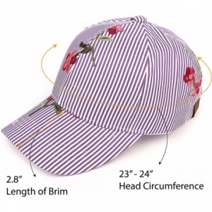 Baseball Caps Hatsandscarf Exclusives Oriental Flower Geometric Pattern Baseball Cap (BA-740-1) - Poplin-purple - CK18R34HQ7A...
