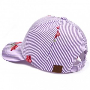 Baseball Caps Hatsandscarf Exclusives Oriental Flower Geometric Pattern Baseball Cap (BA-740-1) - Poplin-purple - CK18R34HQ7A...