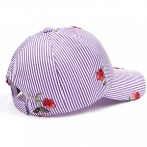 Baseball Caps Hatsandscarf Exclusives Oriental Flower Geometric Pattern Baseball Cap (BA-740-1) - Poplin-purple - CK18R34HQ7A...