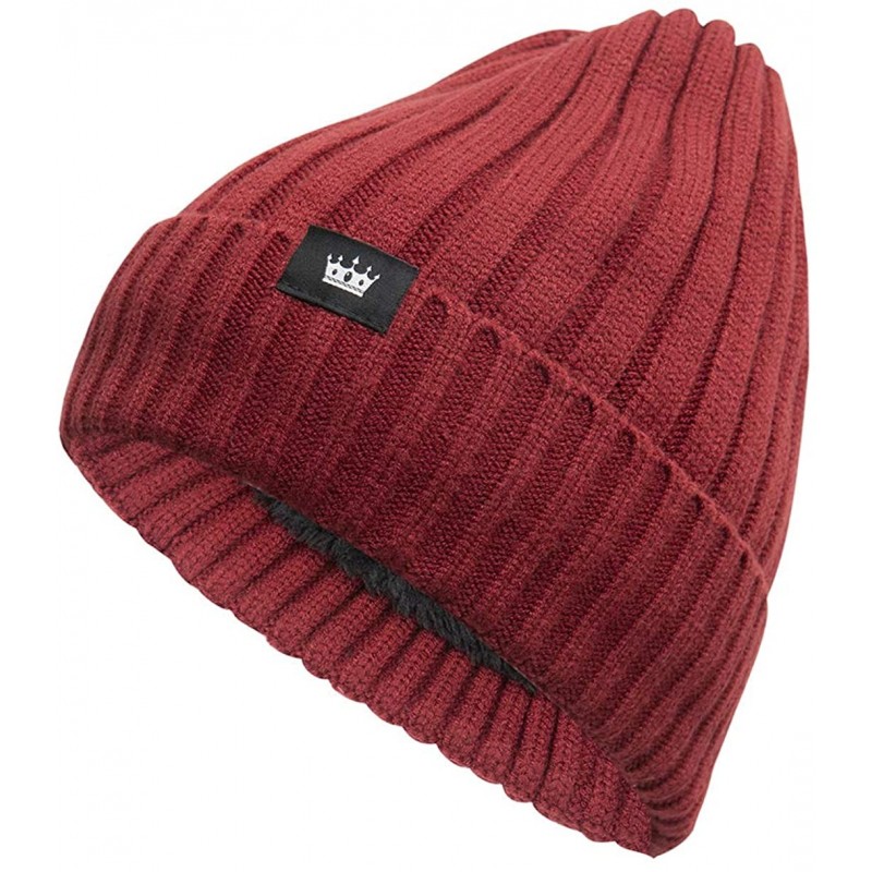 Skullies & Beanies Wool Cuffed Knit Beanie Hat Soft Hats for Men & Women Unisex Winter Hat Warm- Stretchy- Comfort Daily Bean...