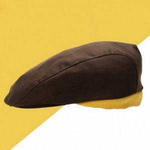 Skullies & Beanies Men Women Chef Catering Baker Kitchen Cook Hat Duckbill Beret Caps - Coffee - CL18IRC0Z7Q $8.22