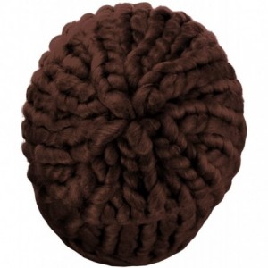 Skullies & Beanies Solid Color Handmade Big Chunky Loop Helsinski Hat Beanie - Brown - C9127WC8NTP $13.56