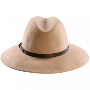 Fedoras Wide Brim Wool Fedora Hat Men Women Felt Hats Outback Panama Crushable Caps Great - Camel - C518I9E2QYZ $14.10