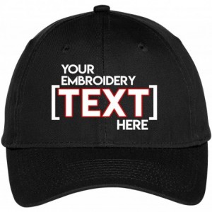 Baseball Caps Custom Embroidered Youth Hat - ADD Text - Personalized Monogrammed Cap - Black - CO18E5MKWTX $12.80
