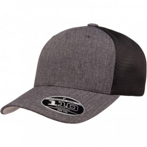 Baseball Caps Flexfit 110 Mesh Cap - Melange Charcoal/Black - C018WOC8LZX $11.05