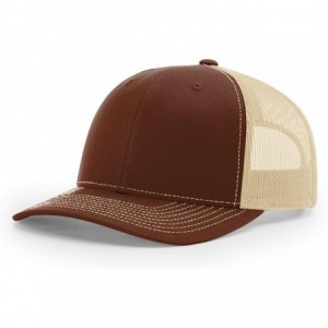 Baseball Caps Twill Mesh Back Trucker Snapback Hat - Brown/Khaki - C8182S7IUWX $23.45
