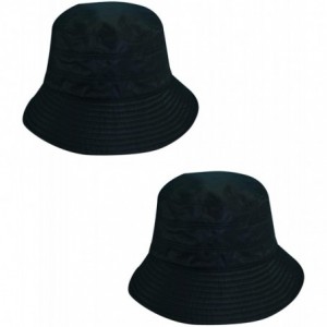 Bucket Hats Classico Women's Tapered Water Repellent Rain Hat (Pack of 2) - Black/Black - CO11UIV91ZN $84.07