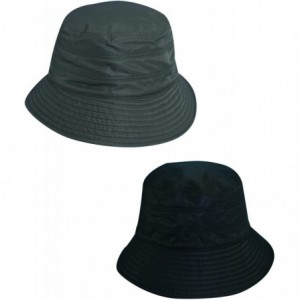 Bucket Hats Classico Women's Tapered Water Repellent Rain Hat (Pack of 2) - Black/Black - CO11UIV91ZN $39.10