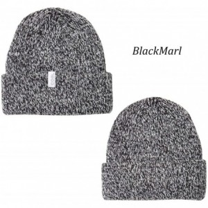 Skullies & Beanies Men's The Frena Solid Beanie - Black Marl - C118HZ2AY5S $24.98