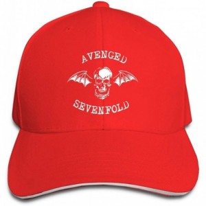 Baseball Caps Avenged Sevenfold Hip Hop Baseball Cap Golf Trucker Baseball Cap Adjustable Peaked Sandwich Hat Black - Red - C...
