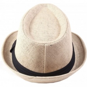 Fedoras Classic Fedora Unisex Woven Straw Summer Hat - D - CE18E3CIK2X $15.15