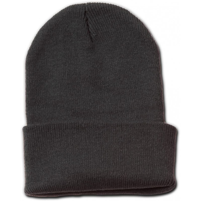 Skullies & Beanies Long Cuff Beanie Cap - Charcoal - CL112I1PC3B $11.11