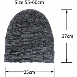 Skullies & Beanies Women Mens Winter Beanie Cabled Checker Pattern Knit Hat Strap Cap - Black - CE18H2CZIHX $10.88