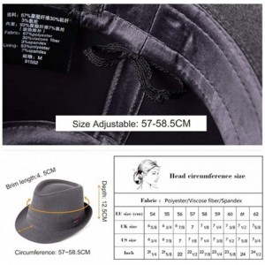 Fedoras 1920s 100% Wool Felt Homburg Gangster Fedora Manhattan Derby Hat Unisex 55-60CM - 91552_black - CW196ISTQ2S $21.65
