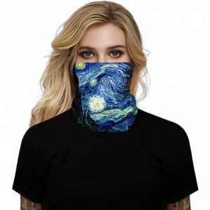 Balaclavas Bandana Face Mask Neck Gaiter- Dust Wind UV Protection Vivid 3D Mouth Cover for Women Men - Starry- Blue - CU197T0...