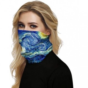 Balaclavas Bandana Face Mask Neck Gaiter- Dust Wind UV Protection Vivid 3D Mouth Cover for Women Men - Starry- Blue - CU197T0...